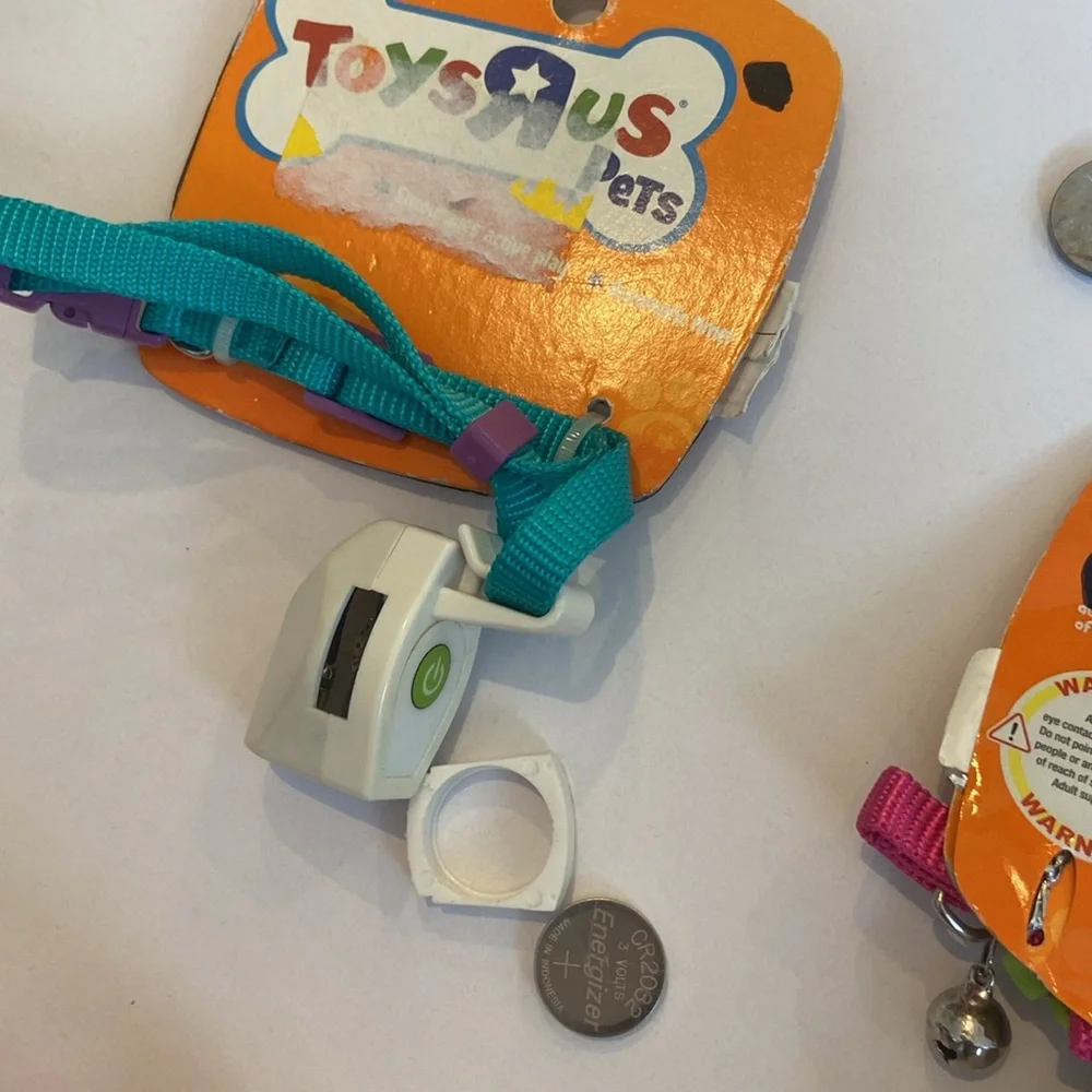 NWT collar laser toy for cats-collar + toy combo; teal & purple collar